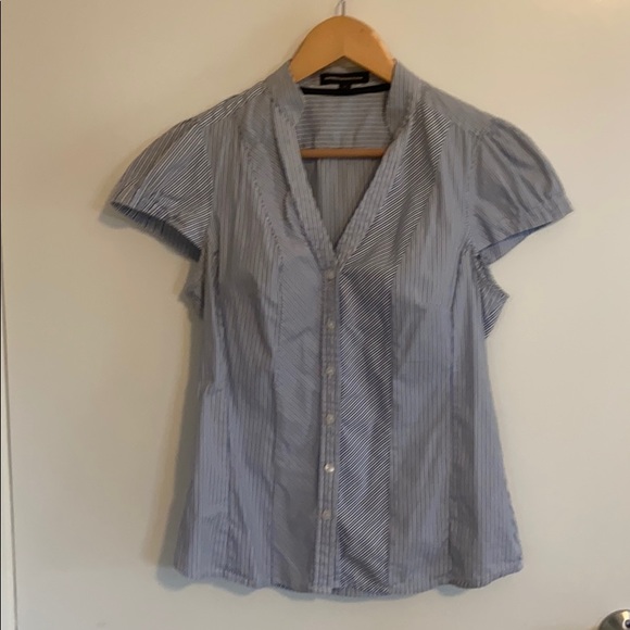 Express design studio striped button top - Picture 2 of 7